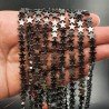 Ematite Naturale Perline Forma Stella Piatto Liscio Foro Passante 08mm