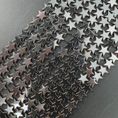 Ematite Naturale Perline Forma Stella Piatto Liscio Foro Passante 08mm