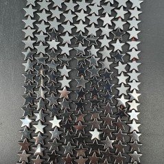 Ematite Naturale Perline Forma Stella Piatto Liscio Foro Passante 08mm