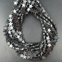 Ematite Naturale Perline Forma Stella Piatto Liscio Foro Passante 08mm