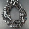 Ematite Naturale Perline Forma Stella Piatto Liscio Foro Passante 08mm
