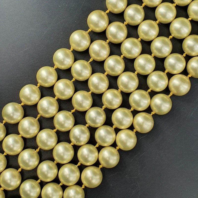 Perle Di Maiorca Gialllo Perline Forma Tondo Liscio 12mm