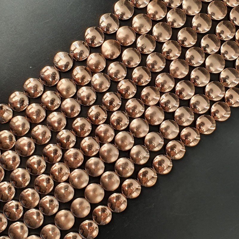 Ematite Rosato Perline Forma Tondo Piatto Liscio Foro Passante 10mm