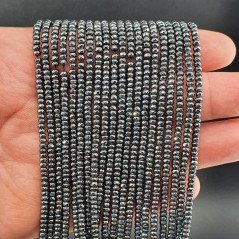 Ematite Naturale Perline Forma Rondelle Sfaccettato 03mm