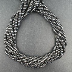 Ematite Naturale Perline Forma Rondelle Sfaccettato 03mm