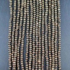 Ematite in Perline Forma Rondelle Sfaccettato Foro Passante 03mm