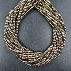 Ematite in Perline Forma Rondelle Sfaccettato Foro Passante 03mm