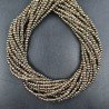 Ematite in Perline Forma Rondelle Sfaccettato Foro Passante 03mm