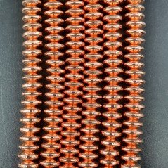 Ematite Rosato Perline Forma Rondelle Disco Liscio 08x3-5mm