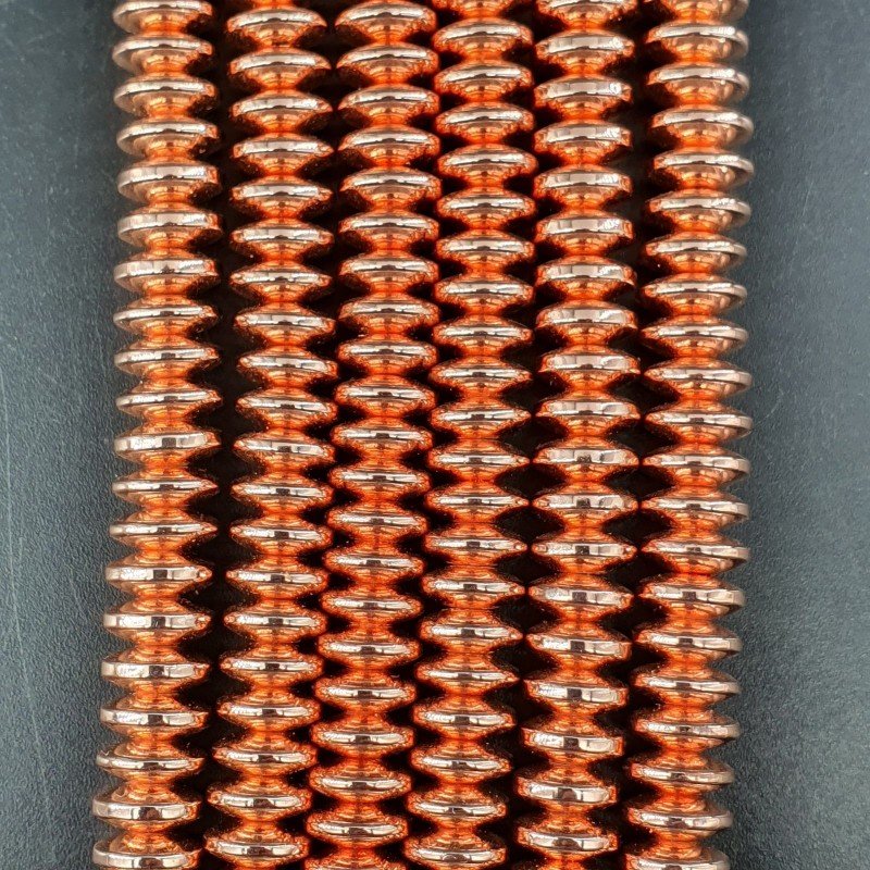 Ematite Rosato Perline Forma Rondelle Dischio Liscio 08x3-5mm