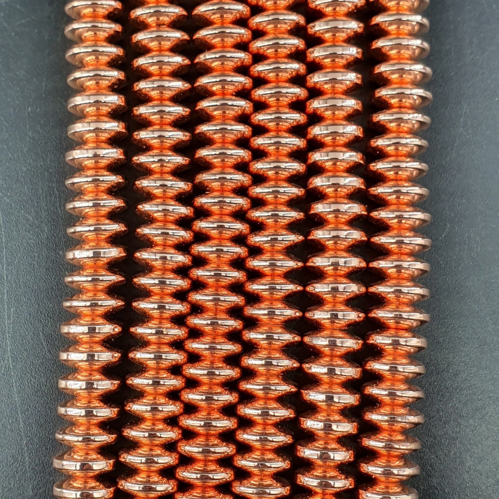 Ematite Rosato Perline Forma Rondelle Dischio Liscio 08x3-5mm