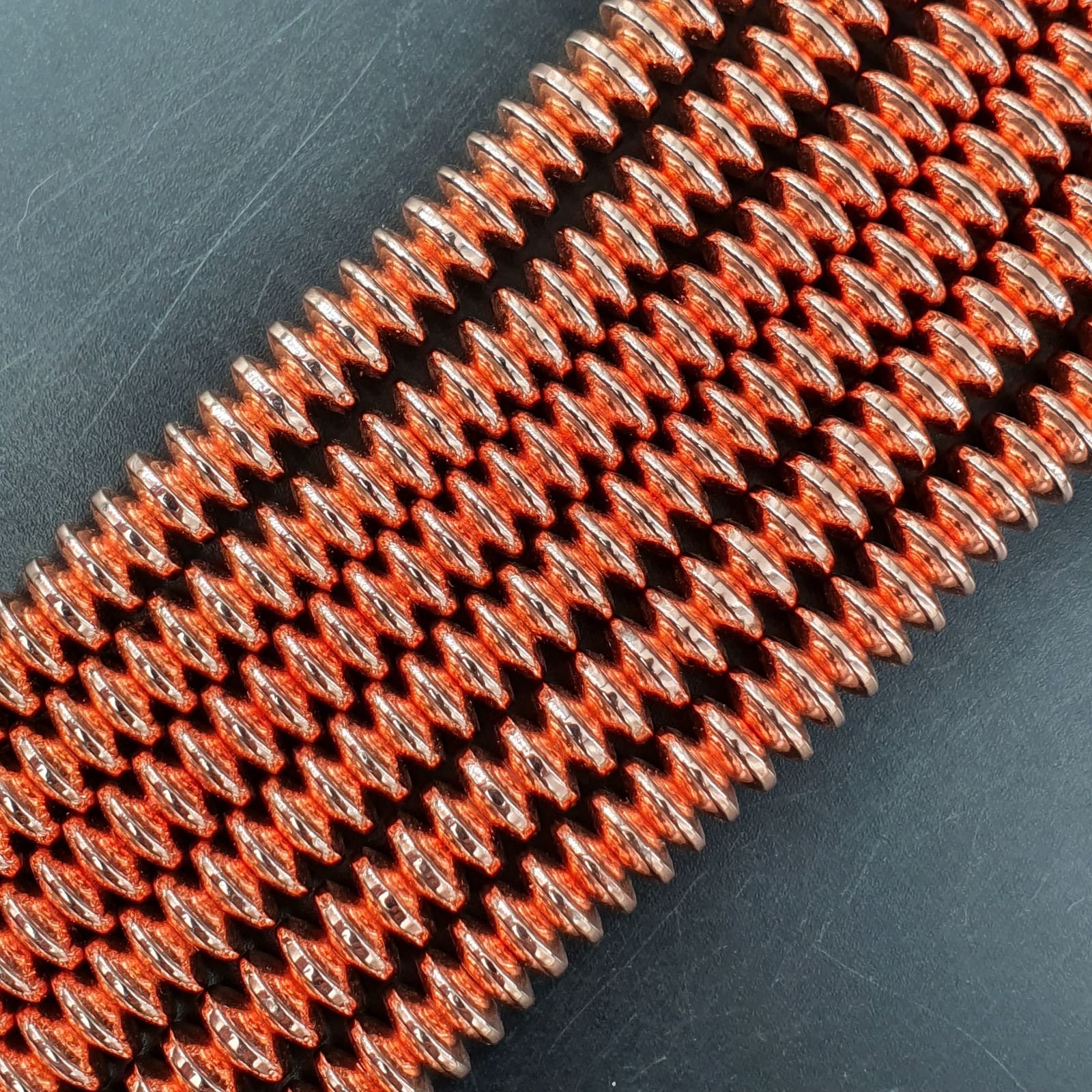 Ematite Rosato Perline Forma Rondelle Dischio Liscio 08x3-5mm