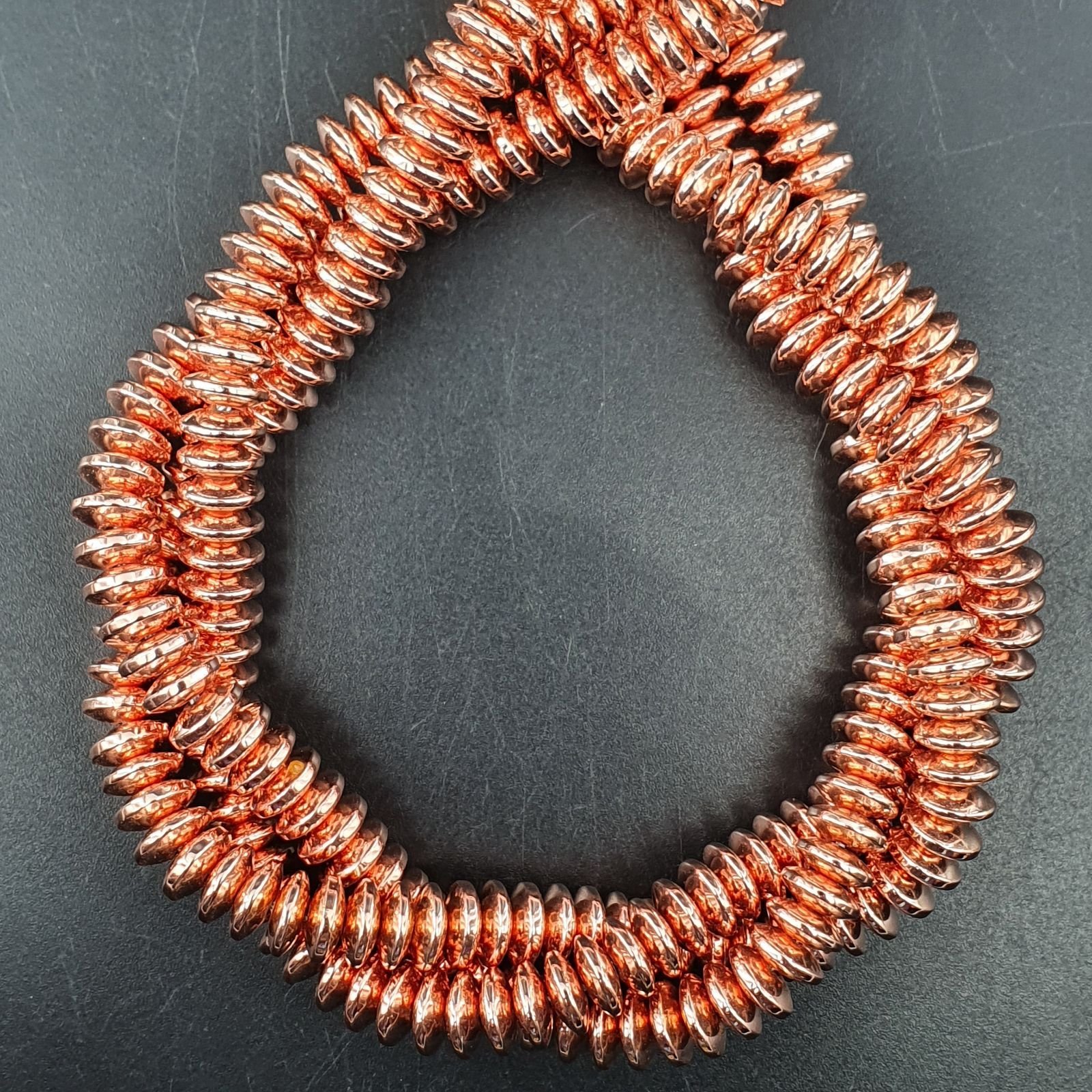 Ematite Rosato Perline Forma Rondelle Dischio Liscio 08x3-5mm