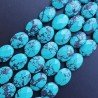 Pasta Di Turchese Sfumato in Perline Forma Ovale Piatto Sfaccettato Foro Passante 15X20mm