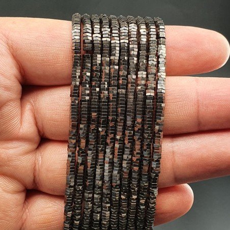 Ematite Tonalità Caffe Perline Forma Esagonale Dischio Liscio Foro Passante 03mm