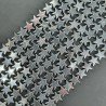Ematite Argentato Perline Forma Stella Piatto Liscio Foro Passante 08mm