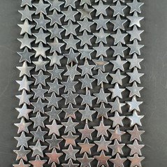 Ematite Argentato Perline Forma Stella Piatto Liscio Foro Passante 08mm