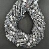 Ematite Argentato Perline Forma Stella Piatto Liscio Foro Passante 08mm