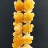 Calcite Gialla Naturale Perline Forma Fiori Piatto Liscio Foro Passante 15mm