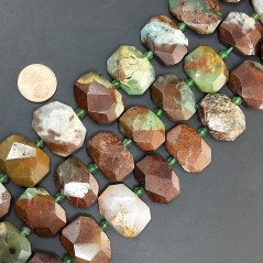 Crisoprasio grezzo sassi irregolari piatti sfaccettati 20-15mm Crisoprasio grezzo sassi irregolari piatti sfaccettati 20-15mm