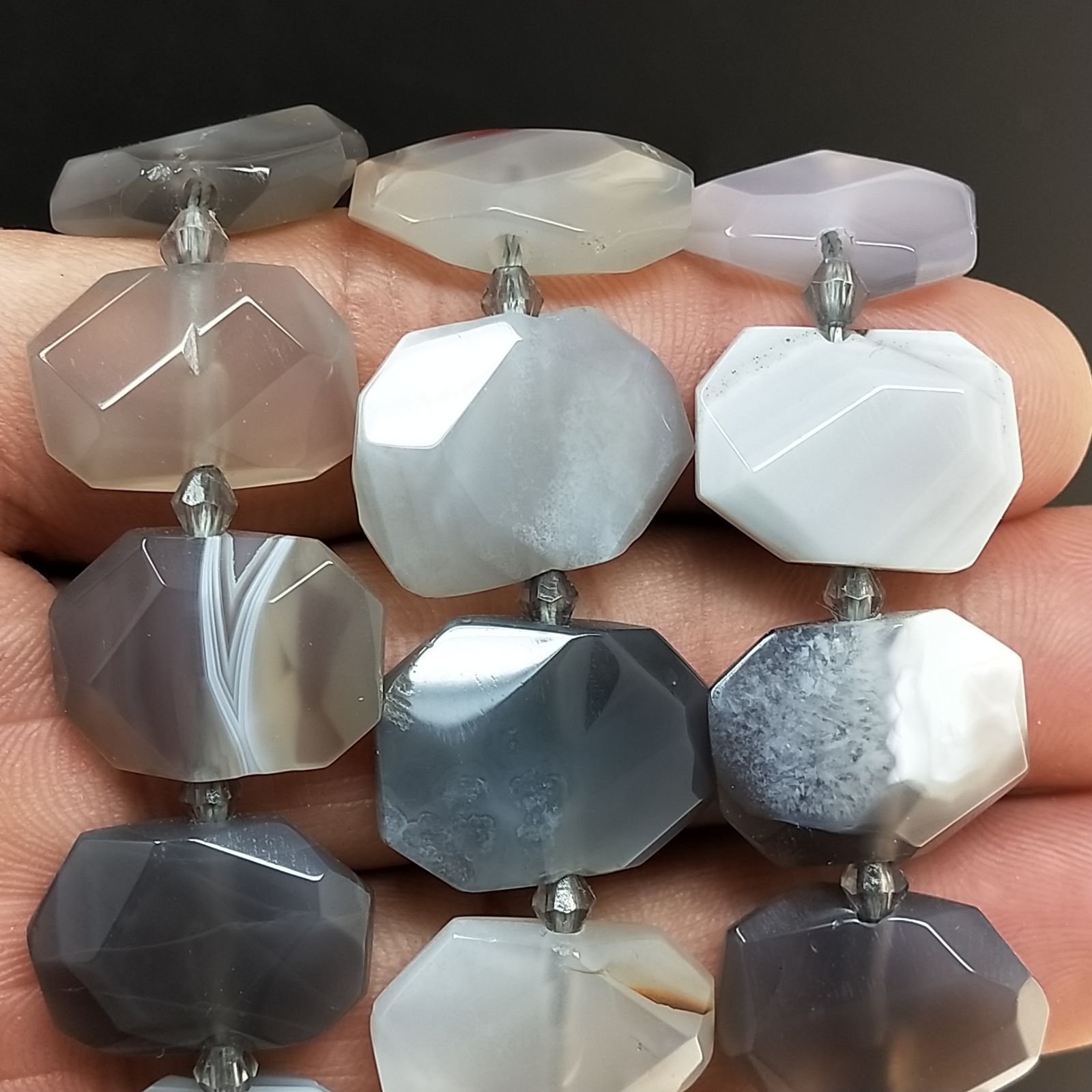 Agata botswana Perline Forma Sassi Piatti Grezzi Irregolari15-20mm