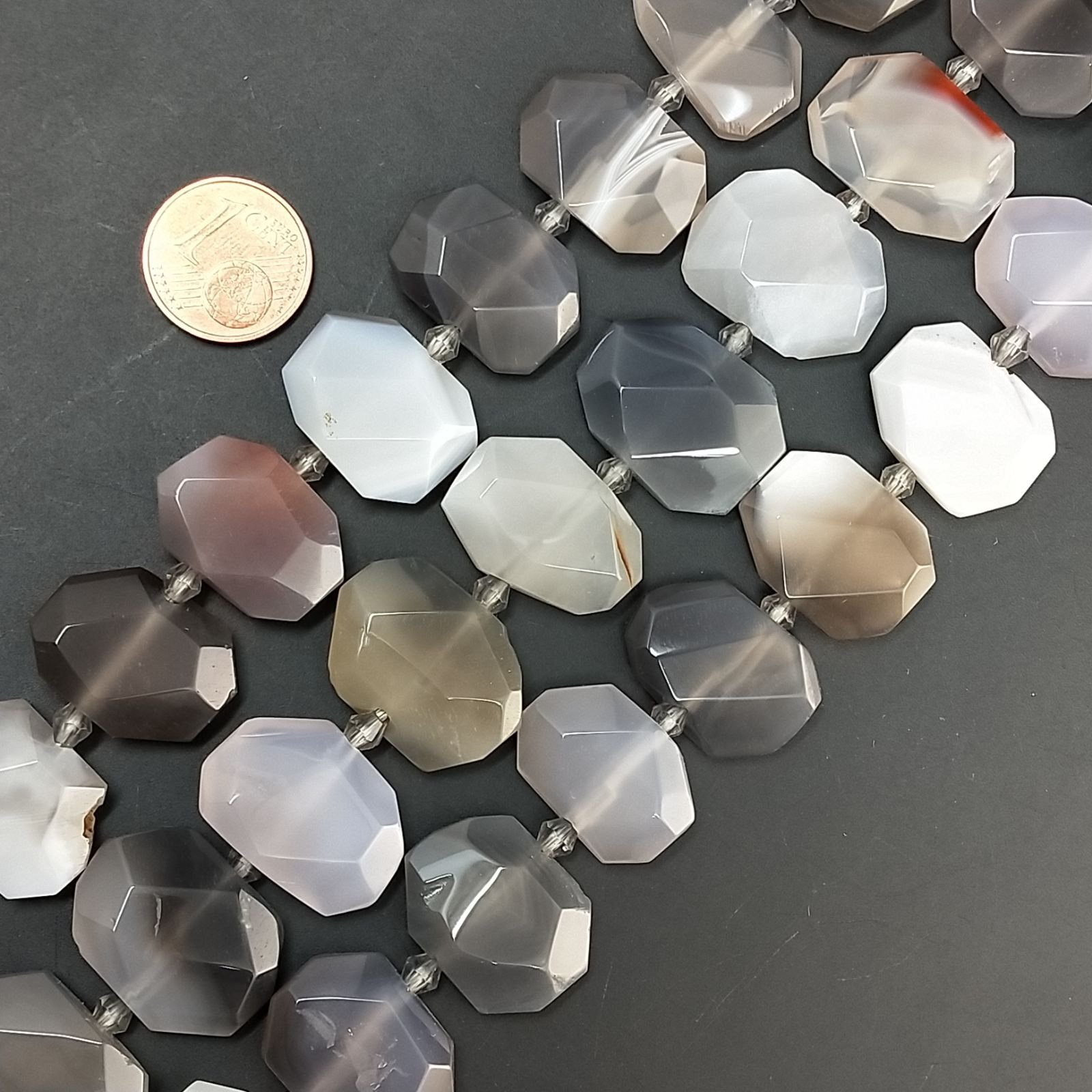 Agata botswana Perline Forma Sassi Piatti Grezzi Irregolari15-20mm