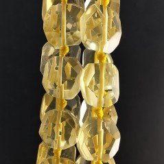 Quarzo limone sassi irregolari piatti sfaccettati 15-18mm