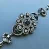 Bracciale Di Argento 925 con Radice di Rubino, Zircone Sfacettato Stile Etnico