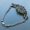 Bracciale Di Argento 925 con Radice di Rubino, Zircone Sfacettato Stile Etnico