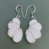 Orecchini Di Argento 925 con Madreperla Cabochon Rosa a Monachelle