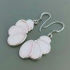 Orecchini Di Argento 925 con Madreperla Cabochon Rosa a Monachelle