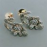 Orecchini Di Argento 925 con Zircone Sfaccettato a Perno Stile Etnico Brunito
