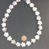 Aulite Bianca Perline Forma Fiori Liscio Foro Passante 15mm