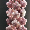 Tormalina Rosa Naturale Perline Forma Fiore Inciso Liscio Piatto Foro Passante 15mm