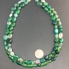 Agata Verde Perline Forma Sassi Grezzi Irregolari 06mm-09mm