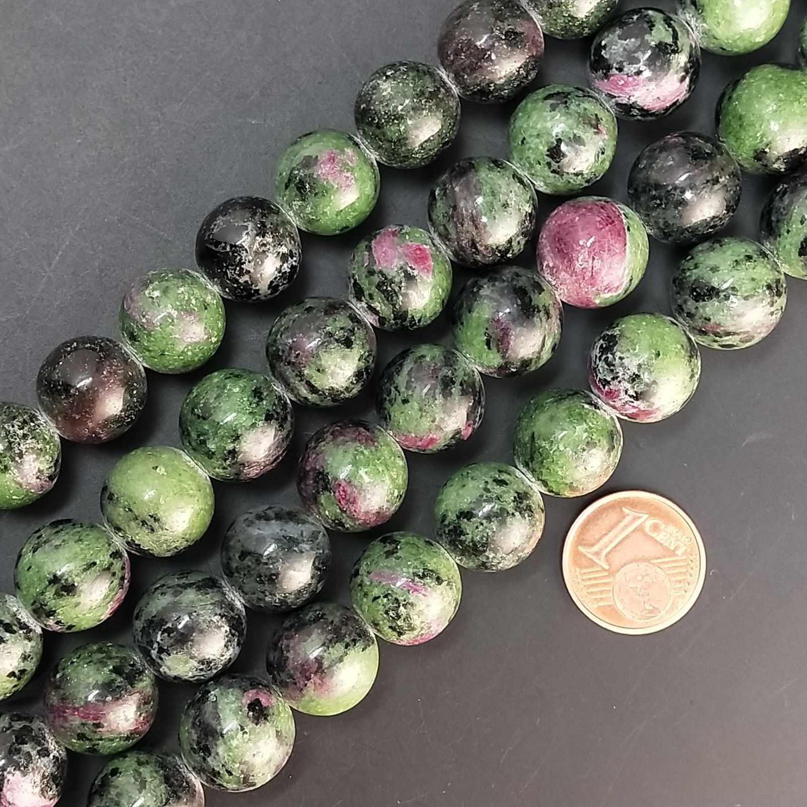 Rubizoisite Perline Forma Tondo Liscio 12mm