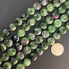 Rubino Zoisite tondo piatto liscio 10mm Rubino Zoisite tondo piatto liscio 10mm
