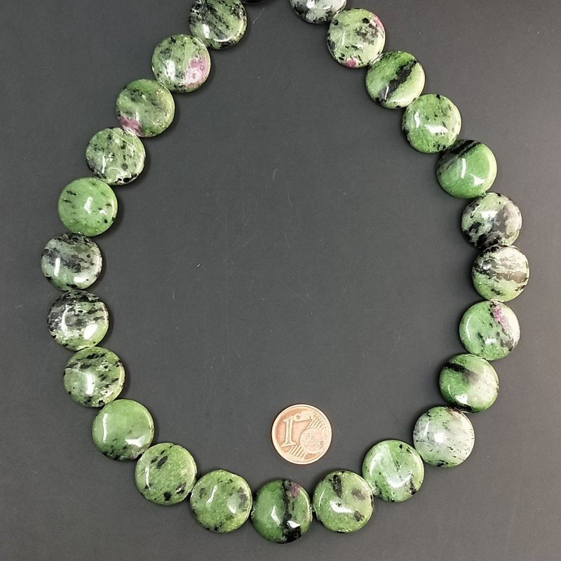 Rubizoisite tondo piatto liscio 16mm Rubizoisite tondo piatto liscio 16mm