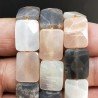 Pietra di Luna Multicolore Naturale in Perline Forma Rettangolare Piatto Sfaccettato Foro Passante 12X16mm
