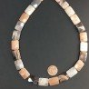Pietra di Luna Multicolore Naturale in Perline Forma Rettangolare Piatto Sfaccettato Foro Passante 12X16mm