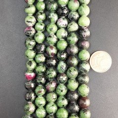 Rubino Zoisite Perline Forma Tondo Sfaccettato 08mm