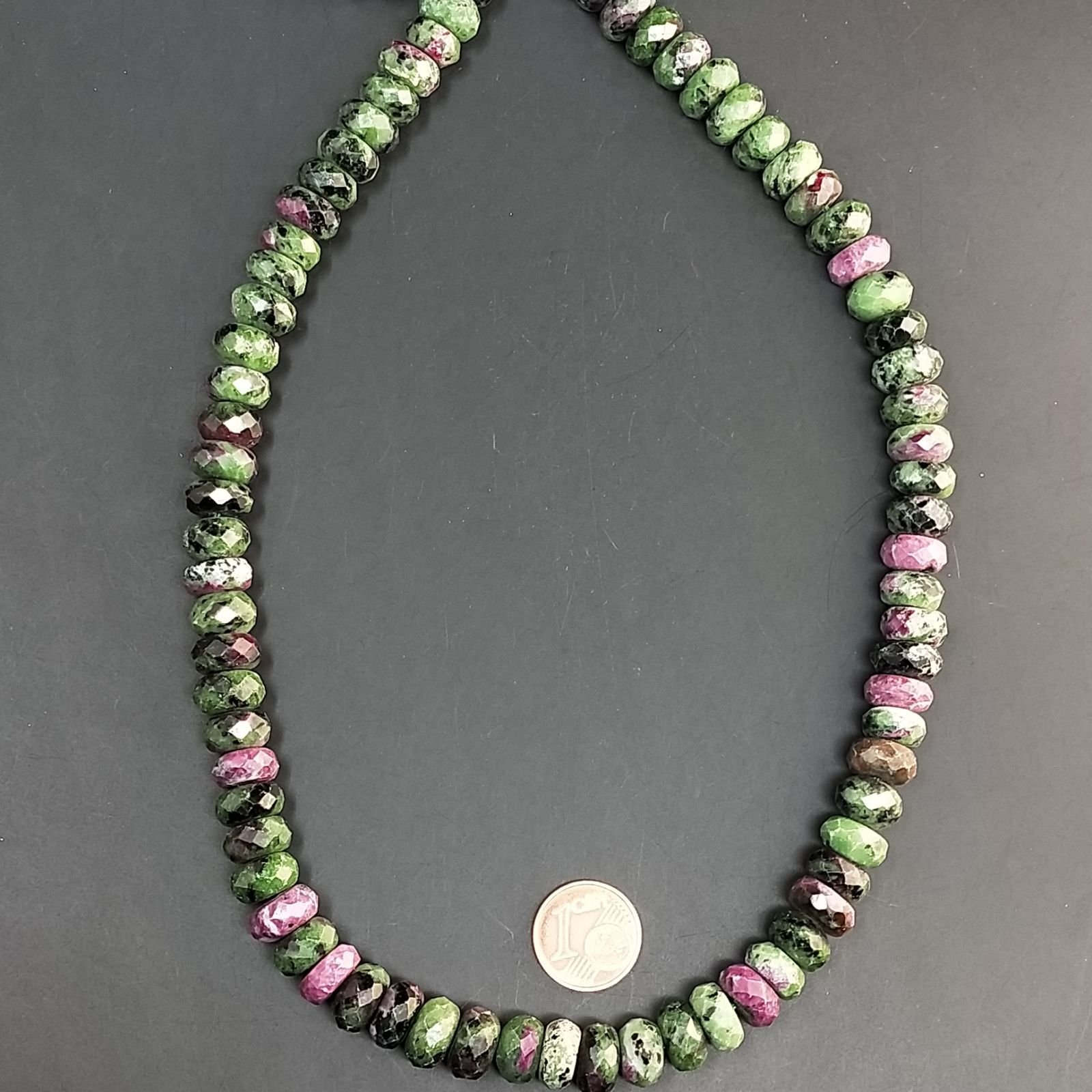 Rubizoisite Naturale in Perline Forma Rondelle Sfaccettato Foro Passante 06X10mm