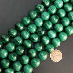Malachite Perline Forma Tondo Liscio 12mmv