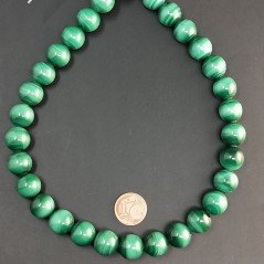 Malachite Perline Forma Tondo Liscio 12mmv