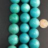 Turchese naturale Perline Forma Tondo Liscio 18mm