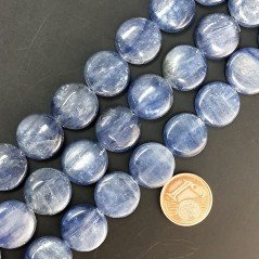 Cianite tondo piatto liscio 14mm