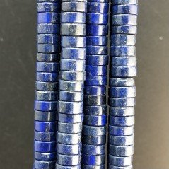 Lapis Lazuli Naturale in Perline Forma Rondelle Liscio Foro Passante 08X03mm