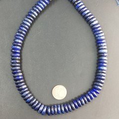 Lapis Lazuli Naturale in Perline Forma Rondelle Liscio Foro Passante 10mm
