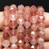 Quarzo Cherry Perline Forma Icosaedro Sfaccettato 08mm