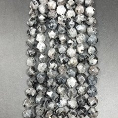 Labradrorite Naturale Perline Forma Icosaedro Sfaccettato 08mm
